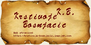 Krstivoje Bošnjačić vizit kartica